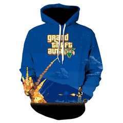 Casual Game 3D Printed Pullover Hoodie