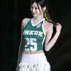 NINGNING KARINA Same Printed Halter Top