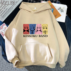 Casual Anime Bocchi Women's Loose Hoodie