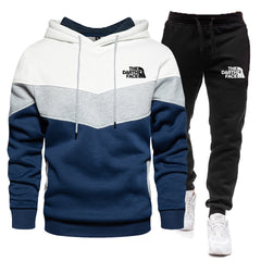 Trendy Men's Leisure Sports Hoodie with Pants Two-piece Set