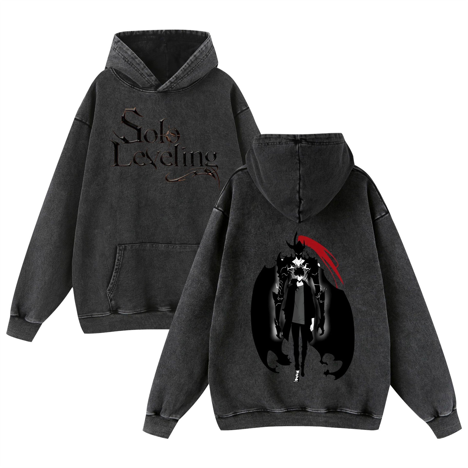 Jinwoo Anime Unsiex Washed Hoodie