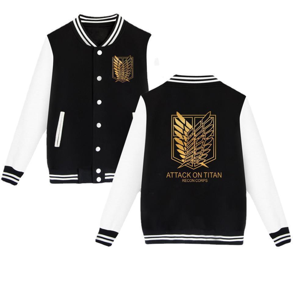 Men's Anime Wings of Freedom Baseball Jacket