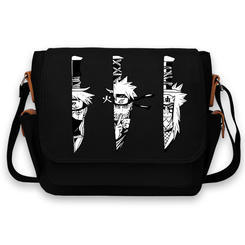 Trendy Sasuke Kakashi Anime Mailman Bag