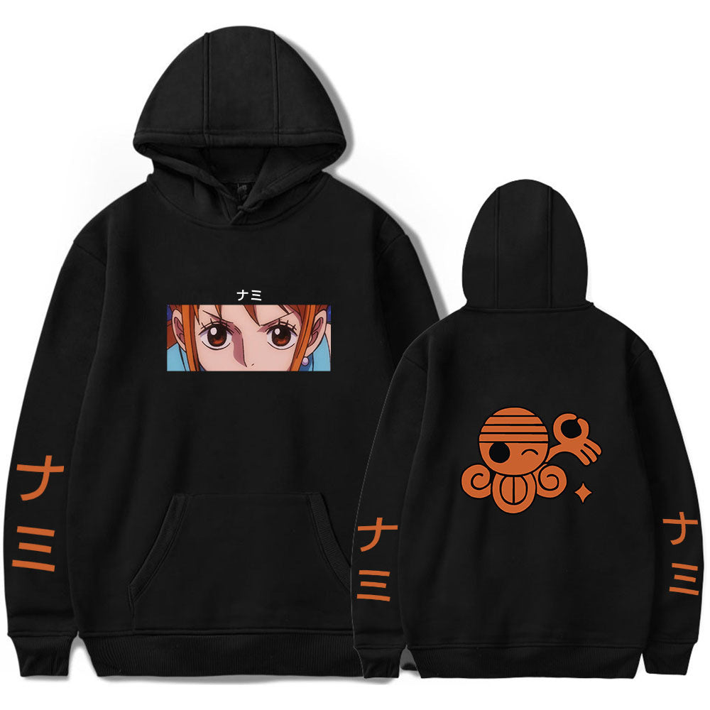 Casual Anime Graphic Printed Loose Hoodie