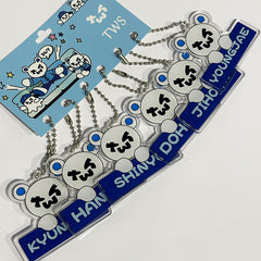 TWS Name Tag Acrylic Pendant Keyring Set