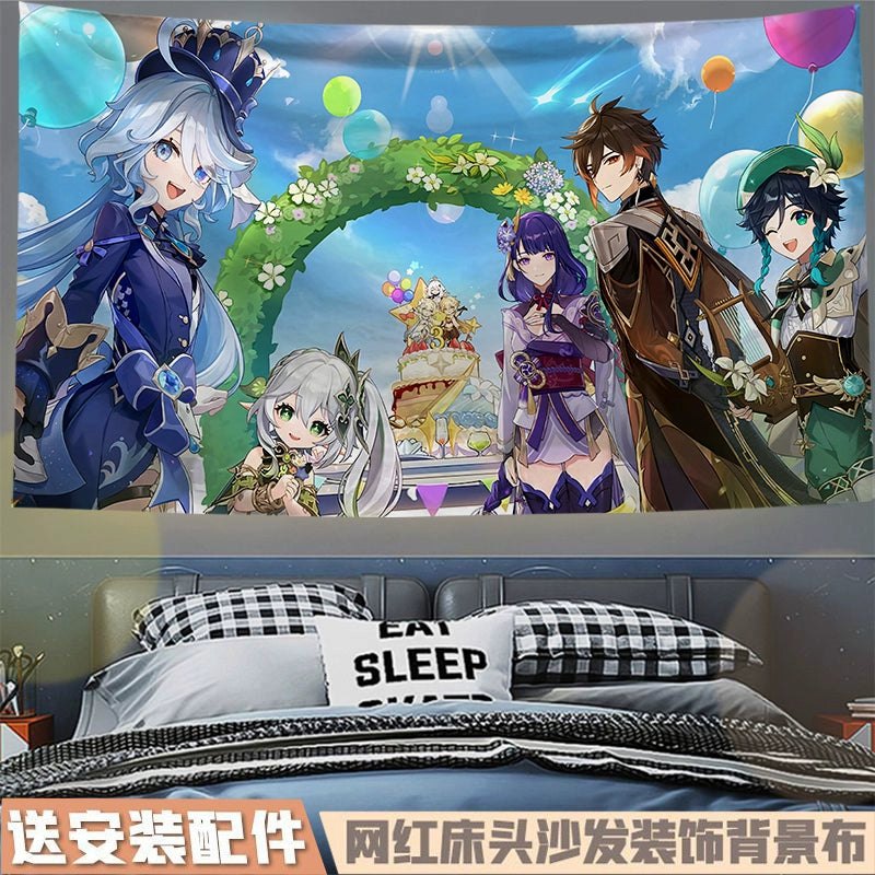 Game Family Photo Hanging Tapestry Decoration