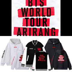 BTS World Tour ARIRANG Baseball Jacket Hoodie