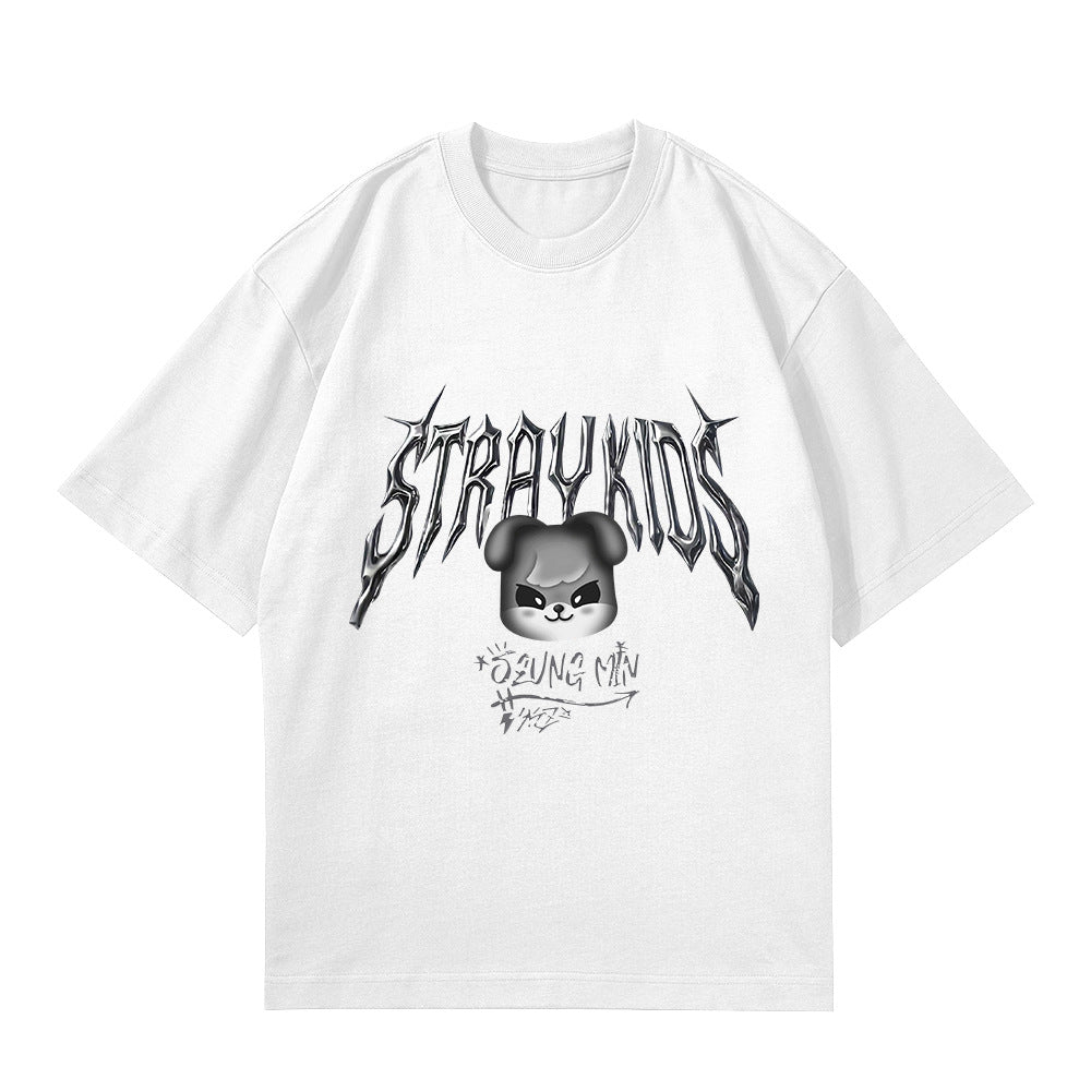 KPOP Album Logo Black and White T-shirt