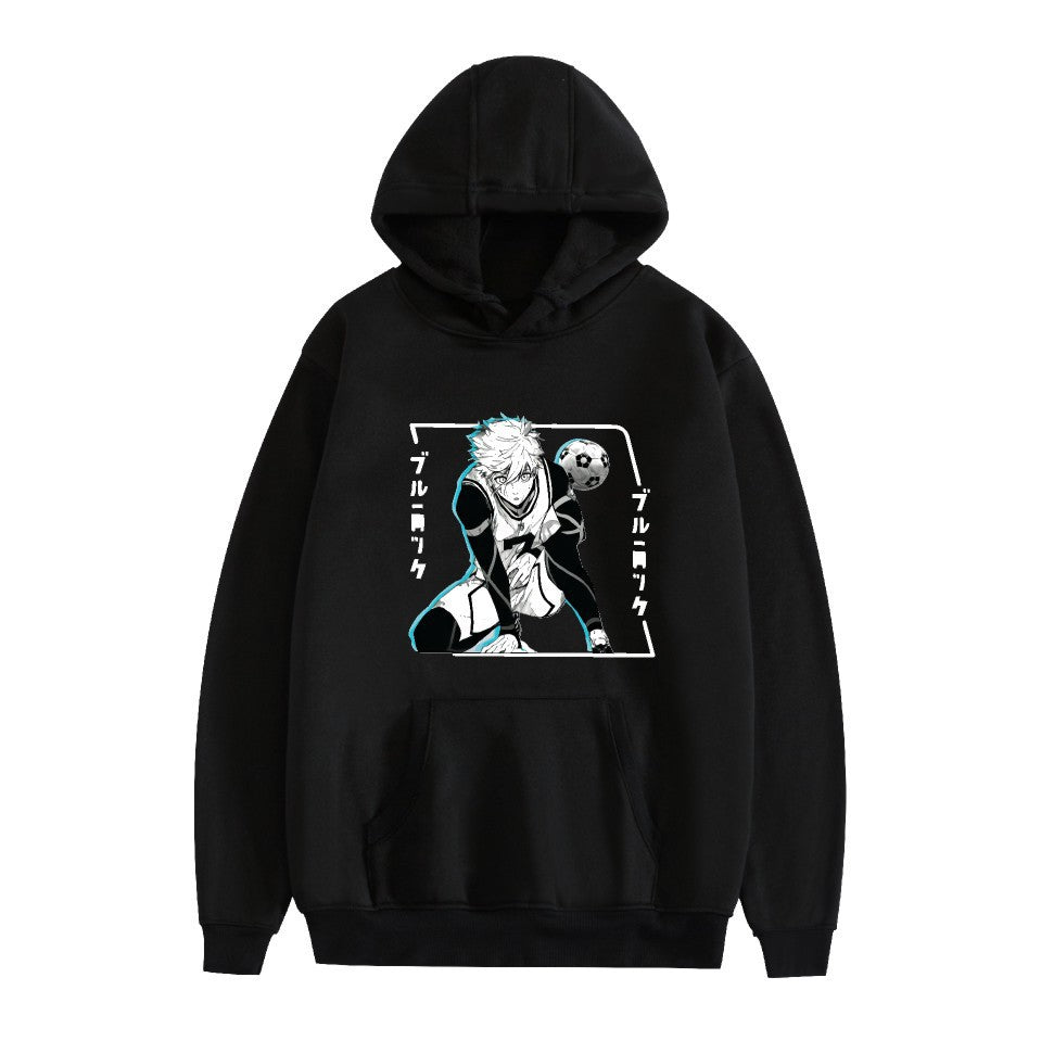 Unisex Anime Logo Printed Pullover Hoodie