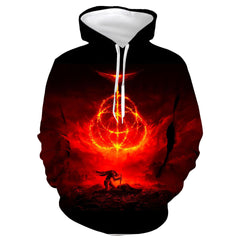 Men's Trendy Game Printed Loose Pullover Hoodie