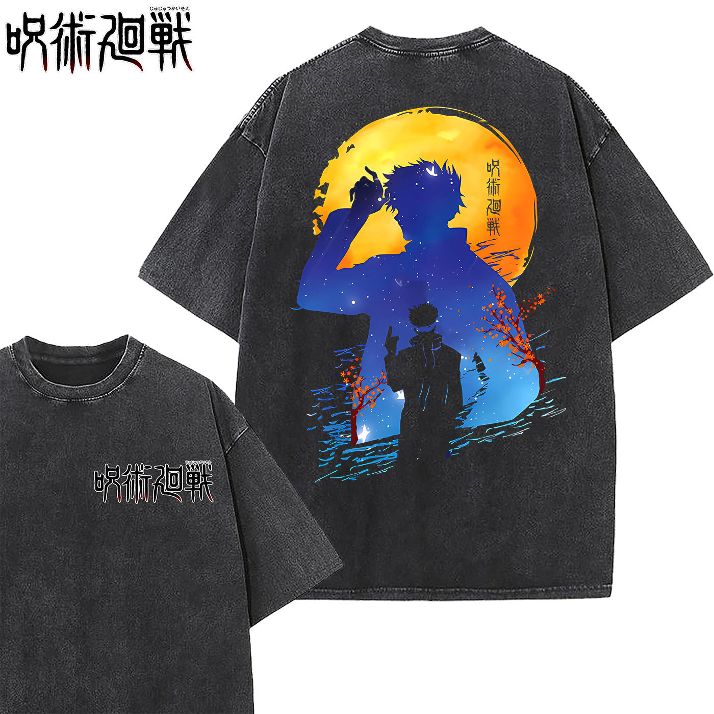 Retro Anime Washed Loose Cotton T-Shirt