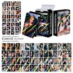 124pcs TUNNEL VISION Laser Photocard Sticker