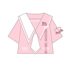 Girls' Anime Cos Sailor Top Skirts Set
