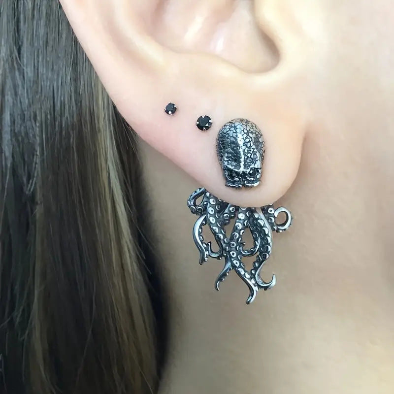 Retro Octopus Stud Earrings