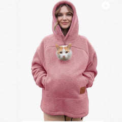 Cozy Cat Pouch Hoodie – Wearable Pet Carrier