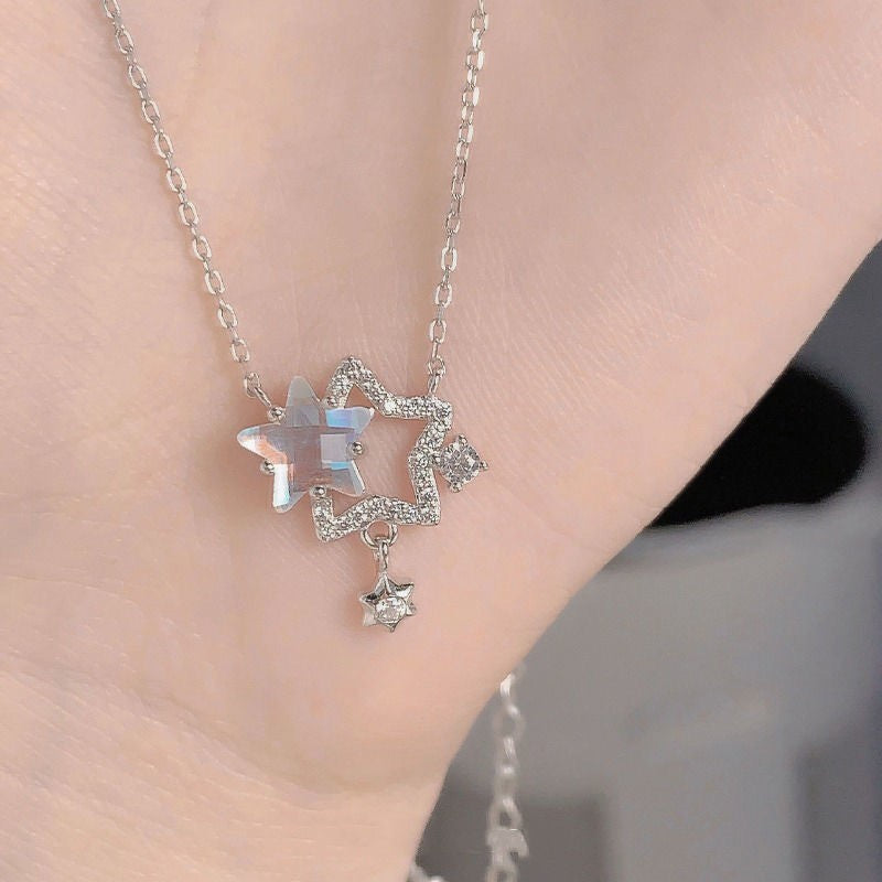 Star and Moon Pendant Necklace