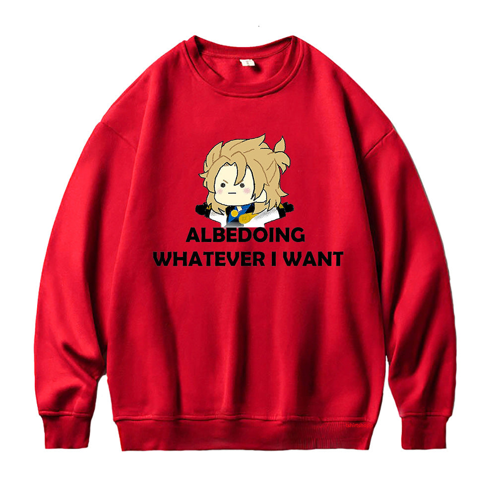 Unisex Albedoing What I Want Graphic Loose Hoodie