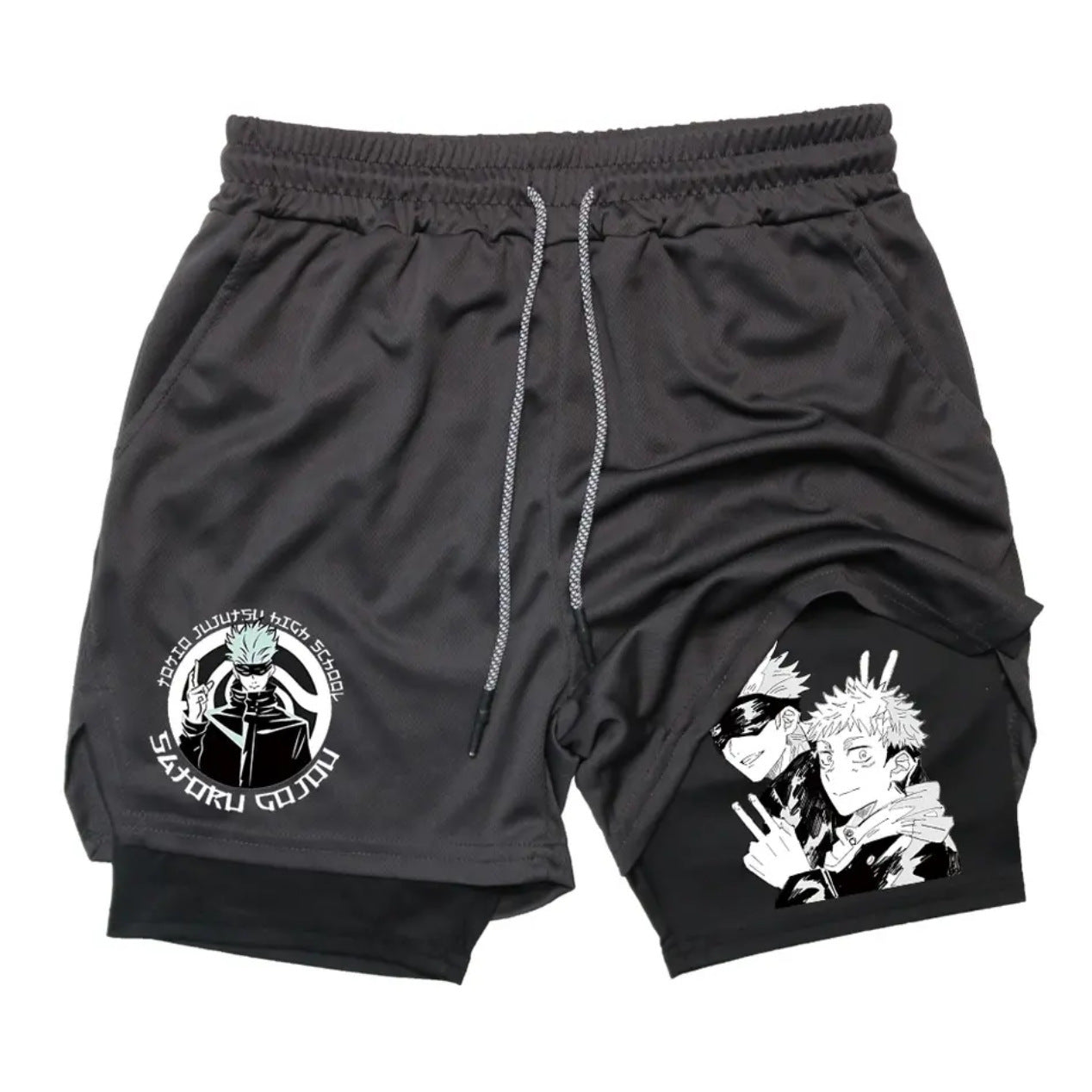 Men's Anime Digital Print Casual Slim Fit Shorts