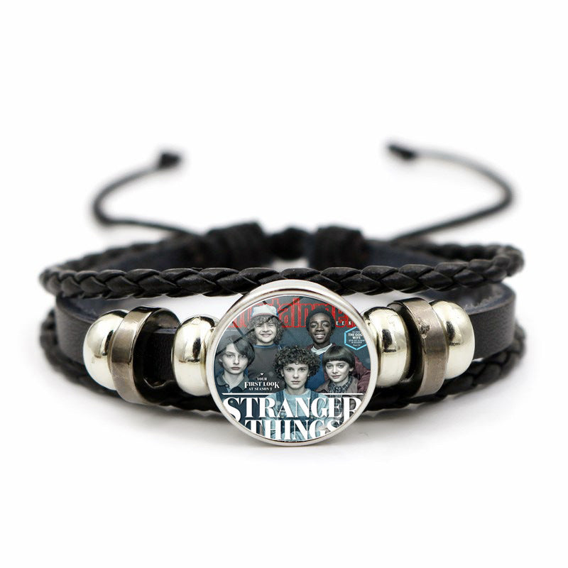 TV Gemstone Leather Bracelet