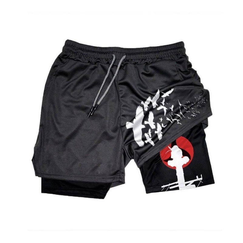 Men's Casual Anime Pattern Print Sports Shorts