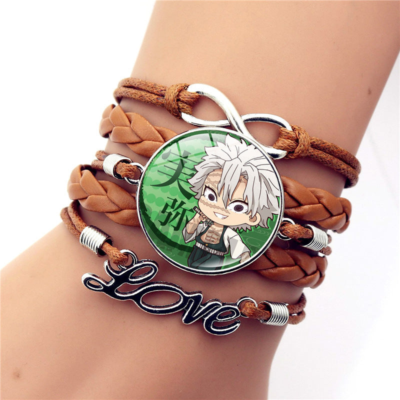 Casual Anime Brown Braided Rope Bracelet