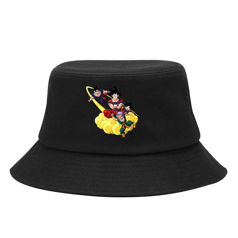 Trendy Goku Anime Print Bucket Hat