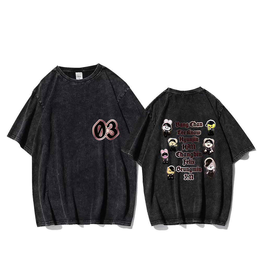 Vintage KPOP Birthday Digital Washed T-Shirt