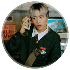 KPOP Photo Badge Mirror Keychain Pendant