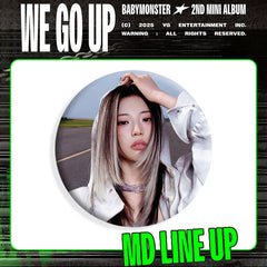 KPOP "WE GO UP" Badge Mirror Keychain Pendant