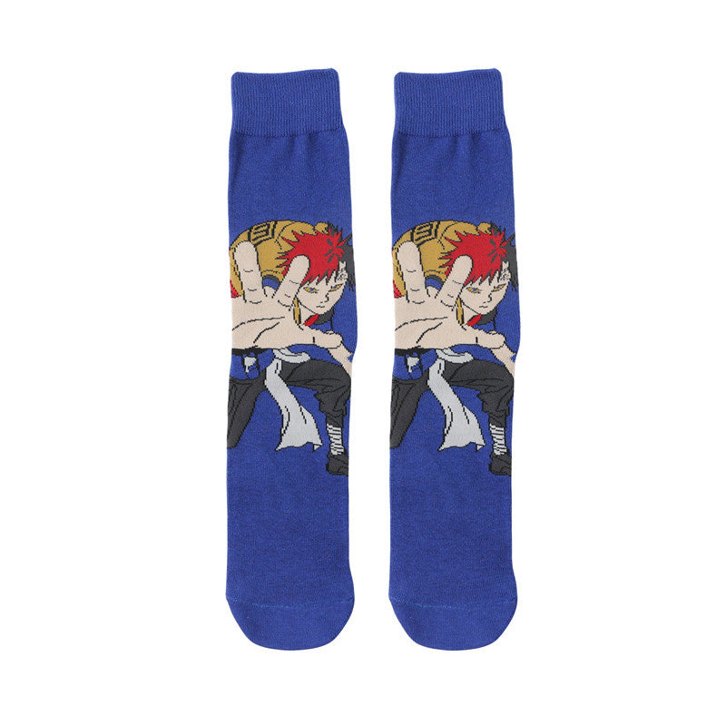 Trendy Men's Cotton Anime Socks