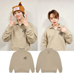 SKZ Half-zip Lapel Embroidery Sweatshirt