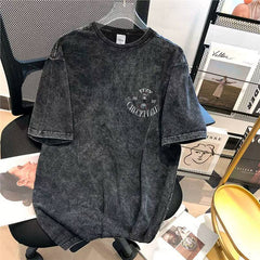 CHECKMATE TOUR Crew Neck Cotton Washed Tee