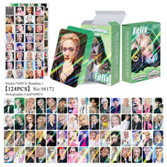 124PCS FELIX Flash Photocard Stickers