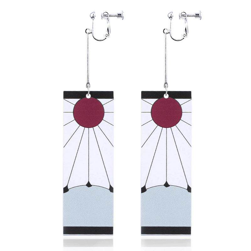 Chic Anime Tanjiro Cosplay Earrings Keychain