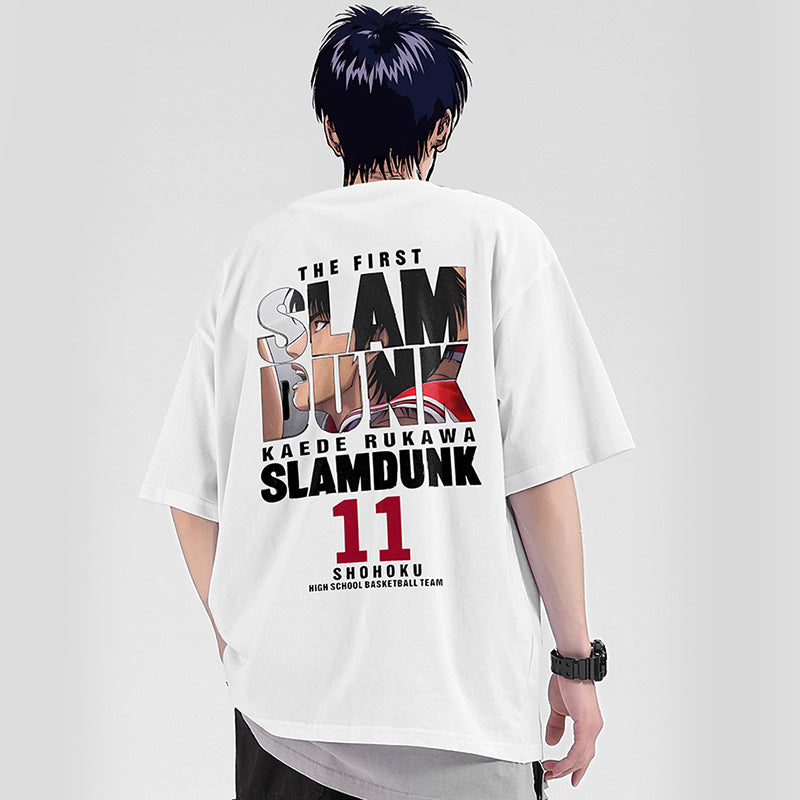 Casual Anime Basketball Loose T-shirt