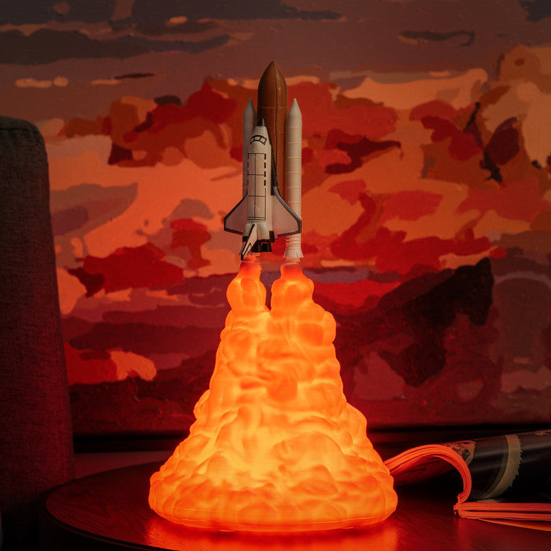 Creative 3D Printed Rocket Ornament Night Light