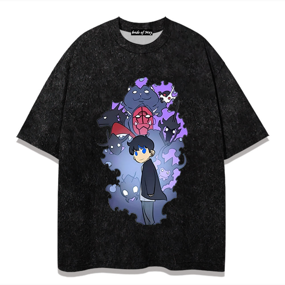 Retro Trendy Anime Short-sleeved T-shirt