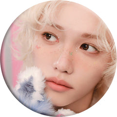 SKZ Tinplate Badge Round Mirror Keychain