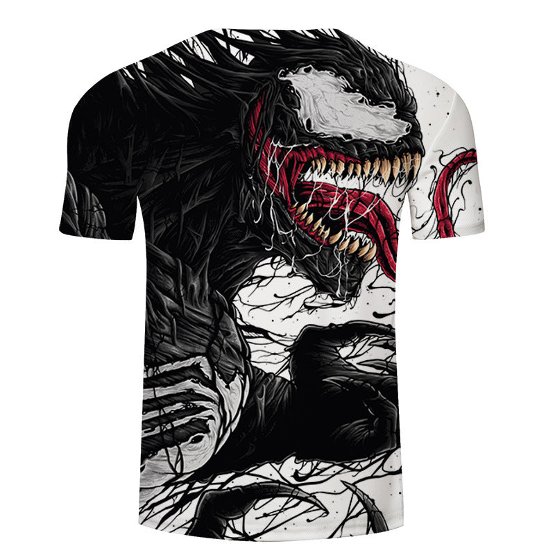 Trendy Men's Venom 3D Printed Round Neck T-Shirt