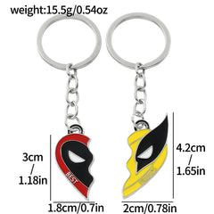 Deadpool and Wolverine Necklace Keychain