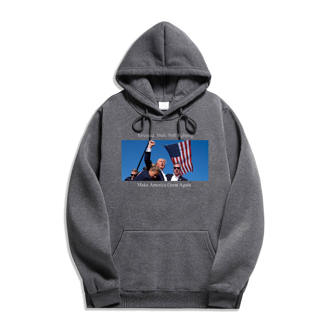 Casual Unisex Trump Printed Loose Hoodie