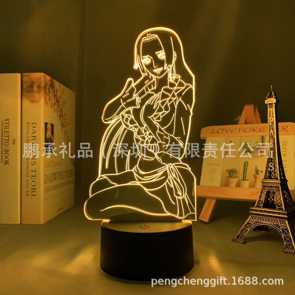 Colorful Luffy 3D Night Light