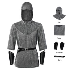 Men's Templar Knight Shirt Cosplay Costume