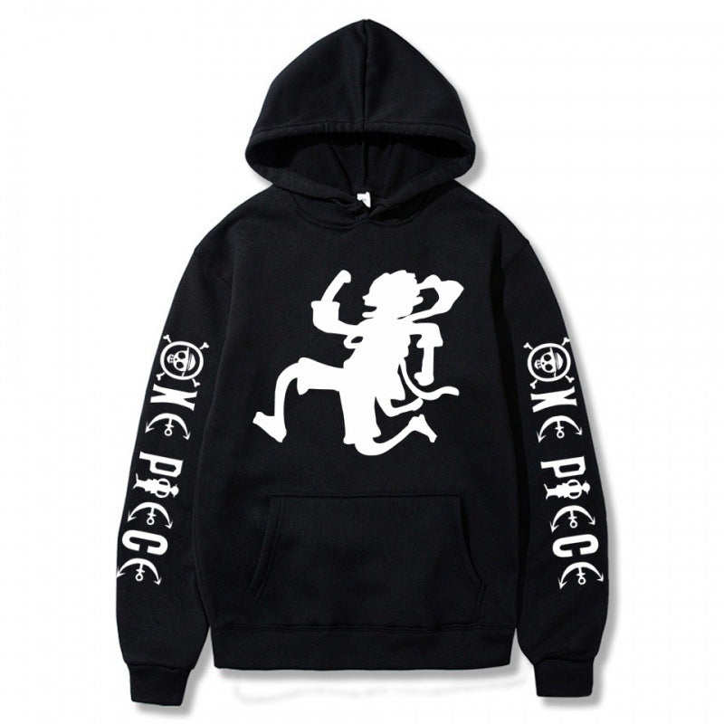 Unisex Nika Luffy Graphic Print Pullover Hoodie