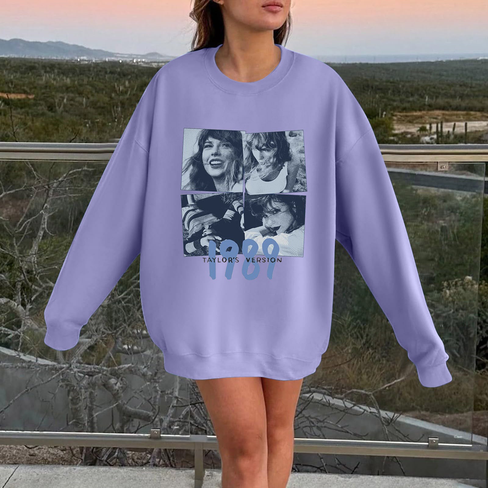 Casual TAYLOR 1989 Long Sleeve Loose Sweatshirt