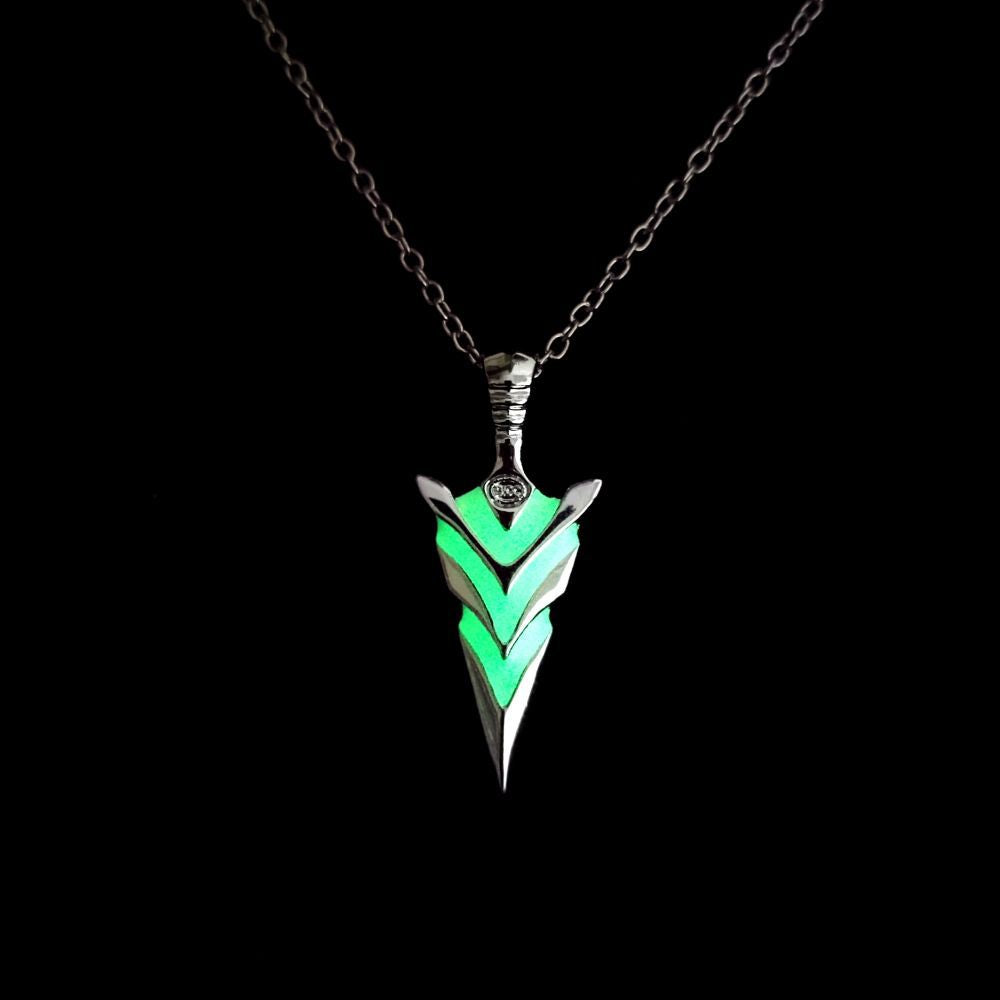 Glow In The Dark Arrowhead Necklace