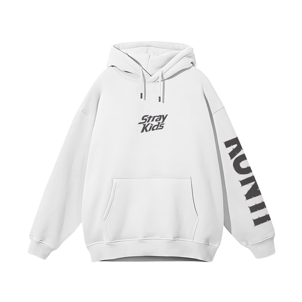 SKZ RUNIT Print Pullover Hoodie Top