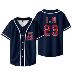 KPOP Digital Print Summer Thin Baseball Shirt