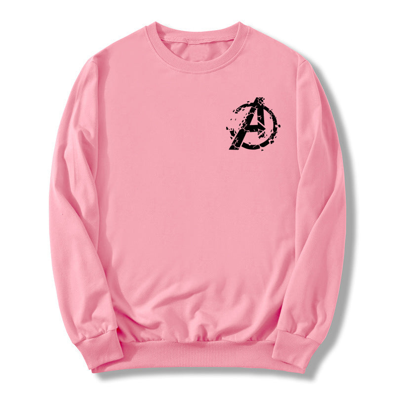 Unisex Avengers Logo Printed Round Neck Sweatshirt