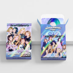 124PCS H2H ICONIC HEART Holographic Photocard Sticker